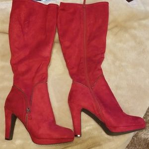 Red Suede Boots